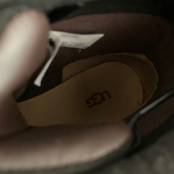 UGG BILTMORE WORKBOOT BLACK LEATHER NEW - Picture 9 of 9